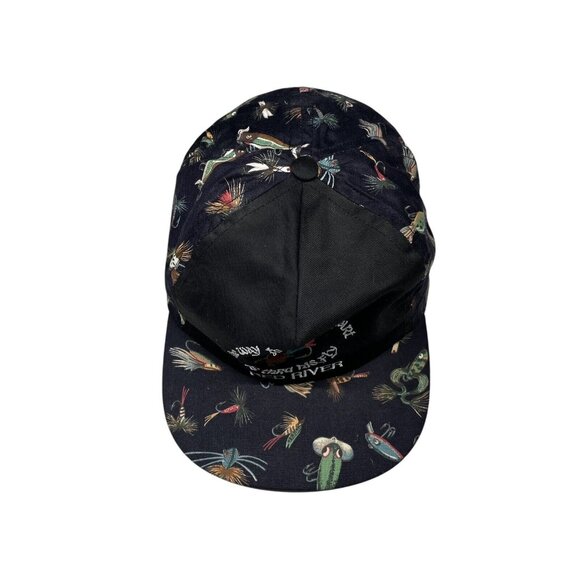 Vintage Fishing Hat Adjustable Strap Back “Through His Fly” Tackle Hat Red River - Picture 3 of 8